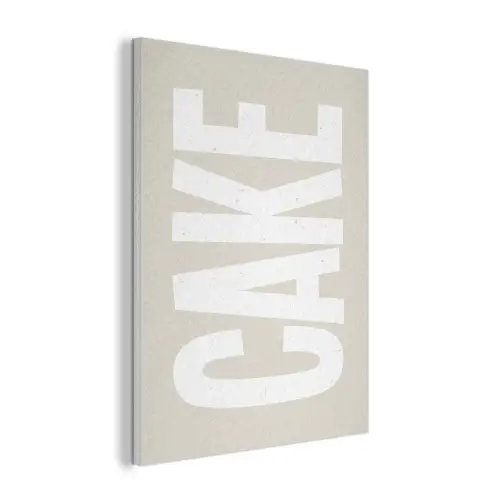 Cake - Woord - Japandi - Wit PET vilt klein -3d
