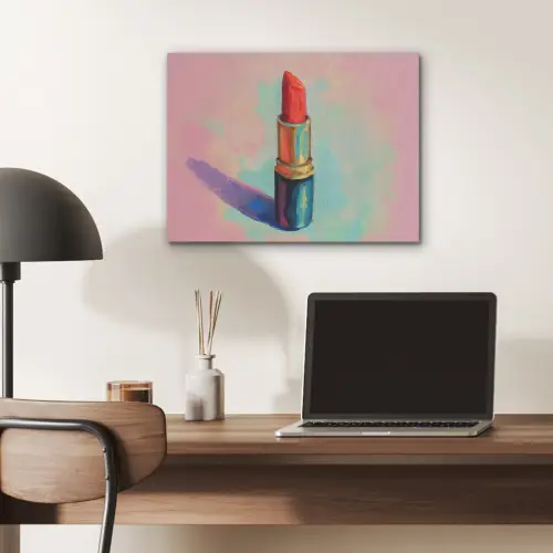 Lippenstift - Rood - Penseelstreken PET vilt klein -sfeer5