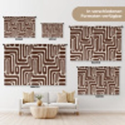 Abstract - Patroon - Bruin Wandkleed katoen klein 269 -tsfeer8_DE