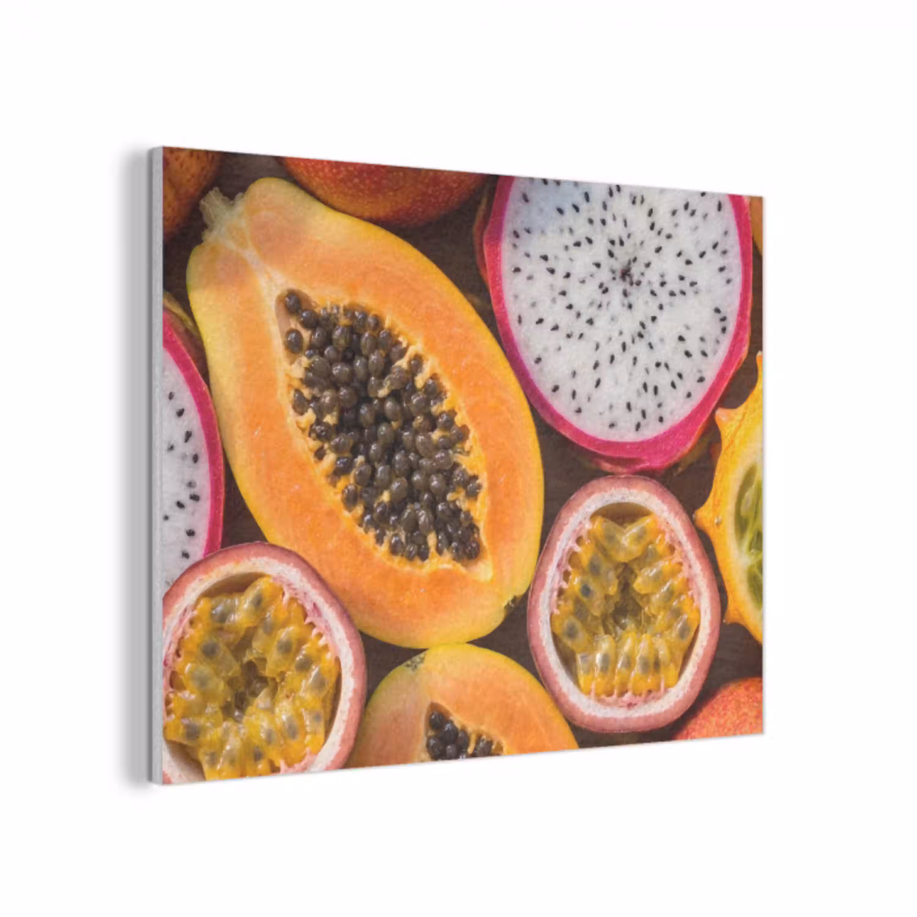 Fruit - Geopend - Tropisch - Eten - Kleurrijk PET vilt klein -3d