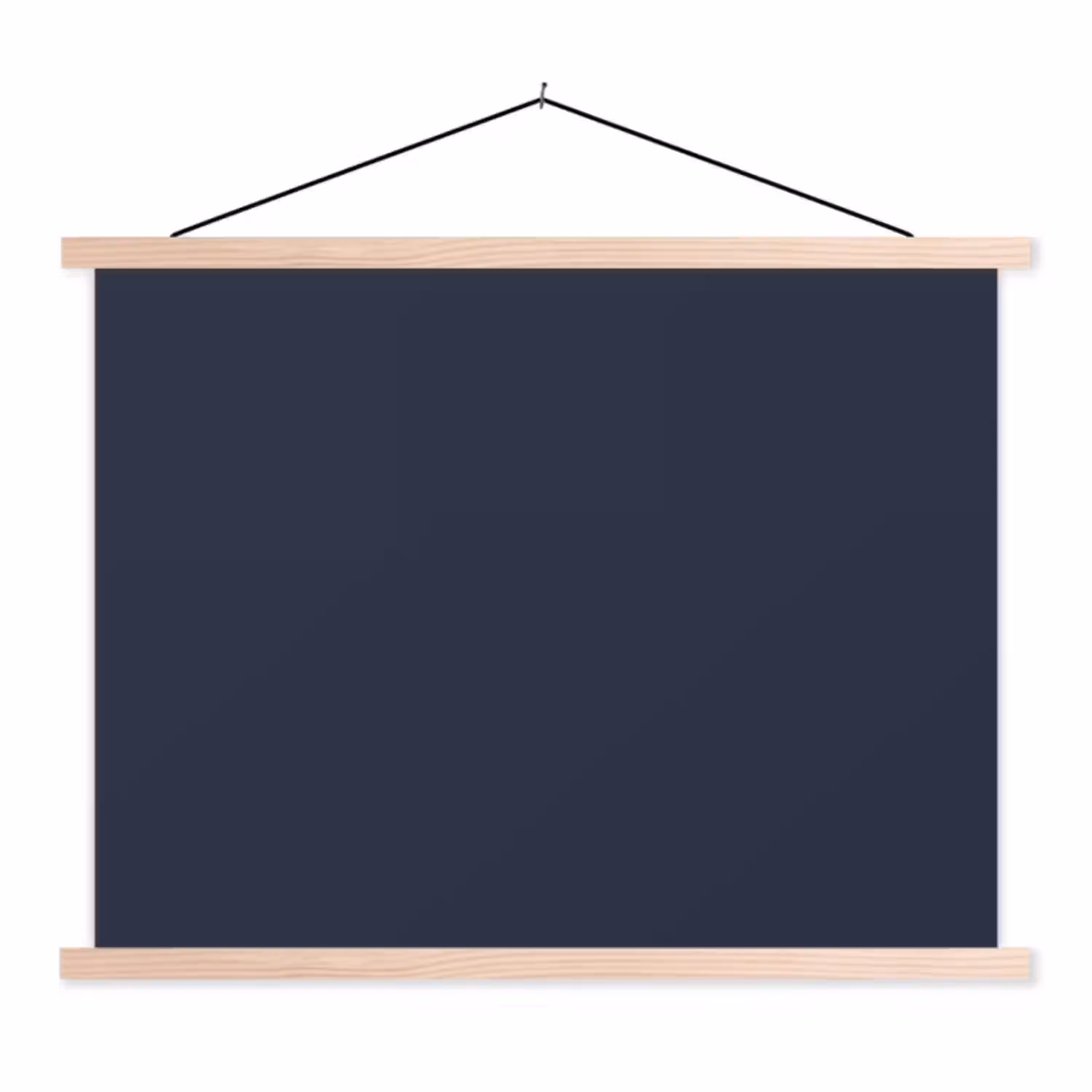Midnight - Swing - Blauw textielposter latten blank klein 122 -3d