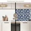 Abstract - Modern - Blauw keuken achterwand 2 middel 871 -voor-na2_NL