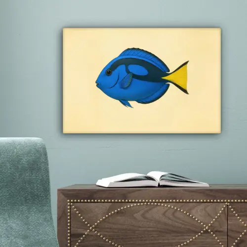 Blauw - Dory - Vis - Staartvin canvas 2cm klein -sfeer4