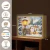 Kerstdorp - Huizen - Sneeuw - Kerst Light Box met batterij (Wandlamp) middel -USP_websiteoverzichtNL