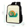 Slak - Regenboog - Kleurrijk Rugzak - Zwart middel -productfoto_formaten