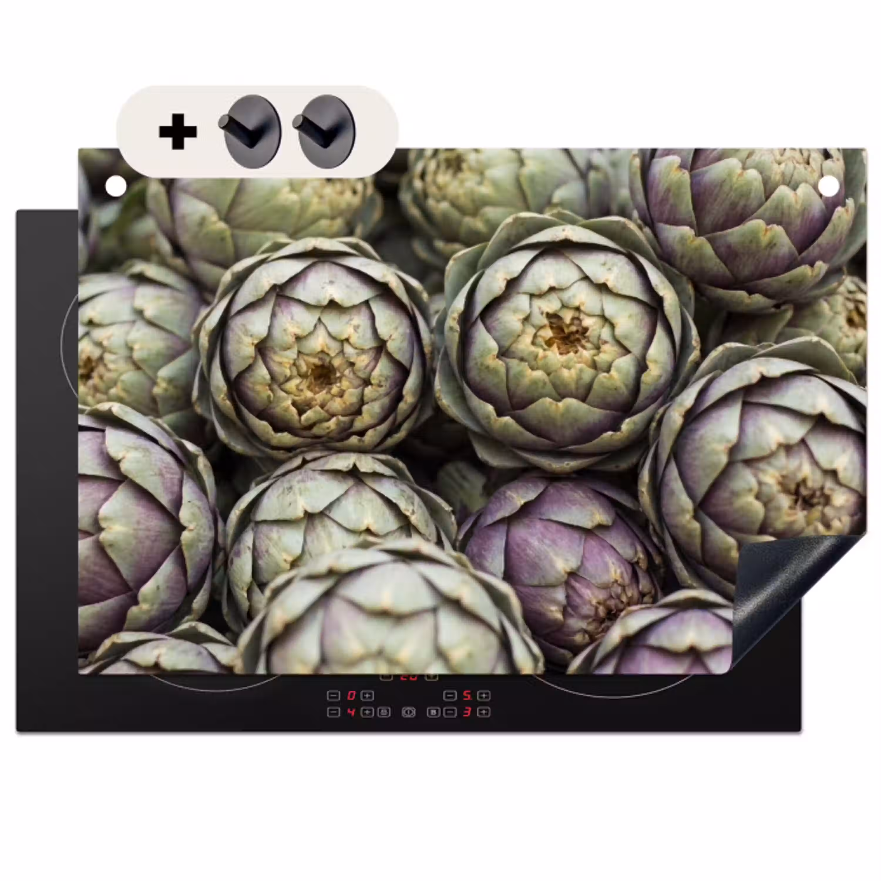 Groenten - Vers - Eten Inductie beschemer met haakjes klein -3d