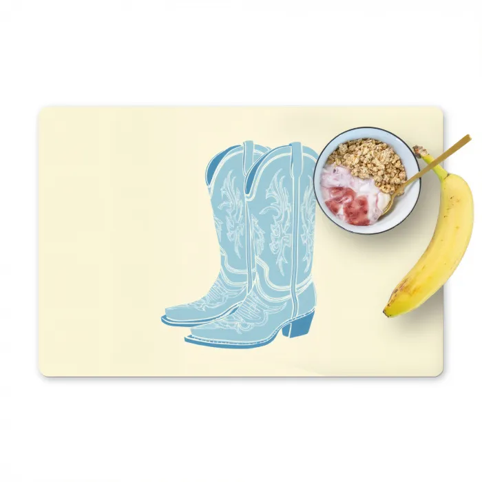 Illustratie - Cowboylaarzen - Patroon Placemat vinyl groot -zzzproduct_Kitchenyeah-website