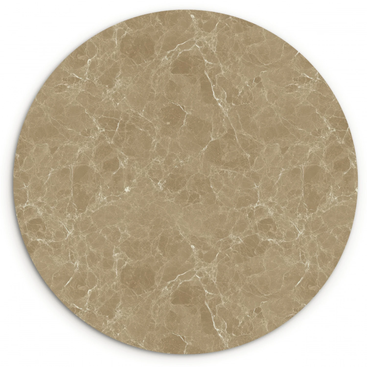Beige - Marmer - Witte aders Wandcirkel kunststof plaat 5mm dik klein 188 -3d