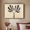 Bladeren - Gestreept - Stengel - Beige Textielframe - compleet frame klein -sfeer1