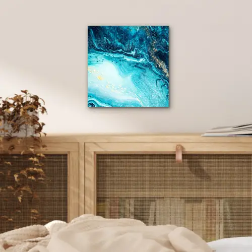 Marmerlook - Blauw - Goud - Luxe - Glitter - Marmer aluminium wit klein -sfeer3