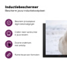 Paard - Kop - Winter - Dieren - Wit Inductie beschermer vinyl 3mm klein -zzzzzzz-cc-usp
