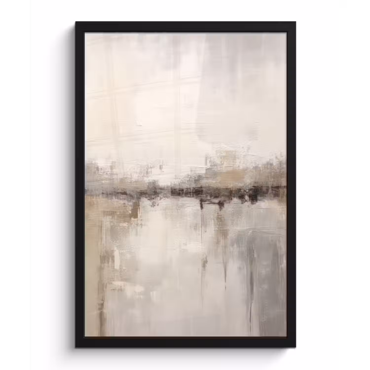 Poster met lijst - Moderne kunst - Abstract - Beige