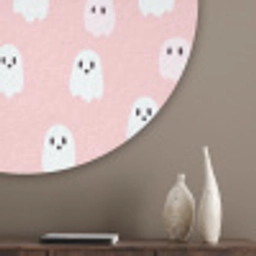 Spookjes - Patroon - Roze Akoestische PET Vilt - Rond klein 838 -sfeer5_closeup