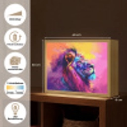 Leeuw - Verf- Kleuren - Dier Light Box met batterij (Wandlamp kind) middel -USP_websiteoverzichtDE