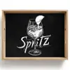 Glas spritz - Krijtletters - Ijsblokjes - Citroen Dienblad Rechthoek middel -z3d_shopping