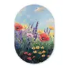 Weide - Bloemen - Kleurrijk Wandcirkel Ovaal Forex klein -3d
