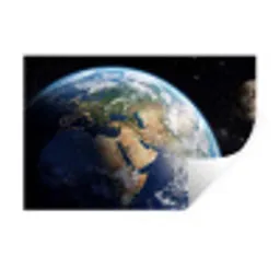 Aarde - Ruimte - Blauw - Groen Muursticker klein -3d