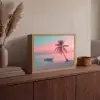 Zee - Boot - Zonsondergang Light Box met batterij (Wandlamp) middel -sfeer2