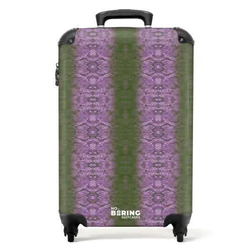 lichtpaars slangenhuid met symmetrische schubstructuur NBS - Handbagage koffer - Volwassenen Unisex middel -productfoto_recht