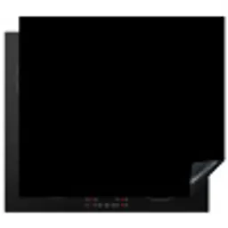 Effen Zwart Inductie beschermer vinyl 3mm middel -3d