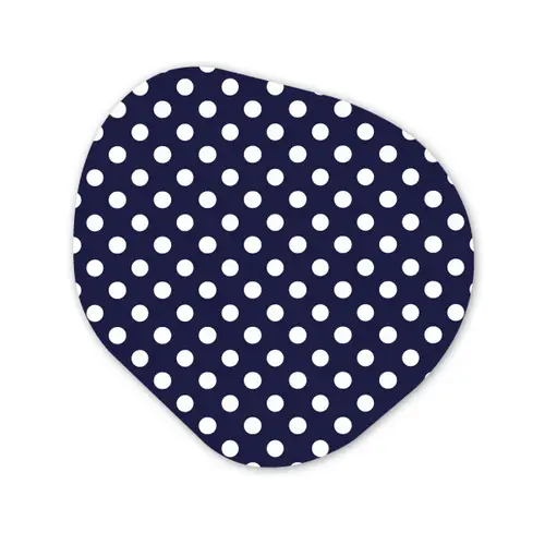 Oceaan - Stippen - Blauw - Wit Wandcirkel Organisch Forex 3mm klein 629 -3d