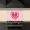 Tekst - Hartje - Moeder - Roze keuken achterwand spatscherm klein -sfeer1