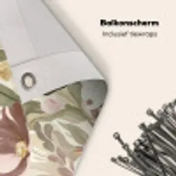 Bloemen - Aquarel - Kleurrijk Balkonbeschermer Duitsland klein 596 -closeup_NL