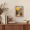 Mozaïek - Zon - Landschap - Dorp Light Box met kabel (Tafellamp) klein -sfeer2