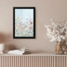Weidebloemen - Illustratie - Kleurrijk fotolijst zwart zonder passe partout klein -sfeer5