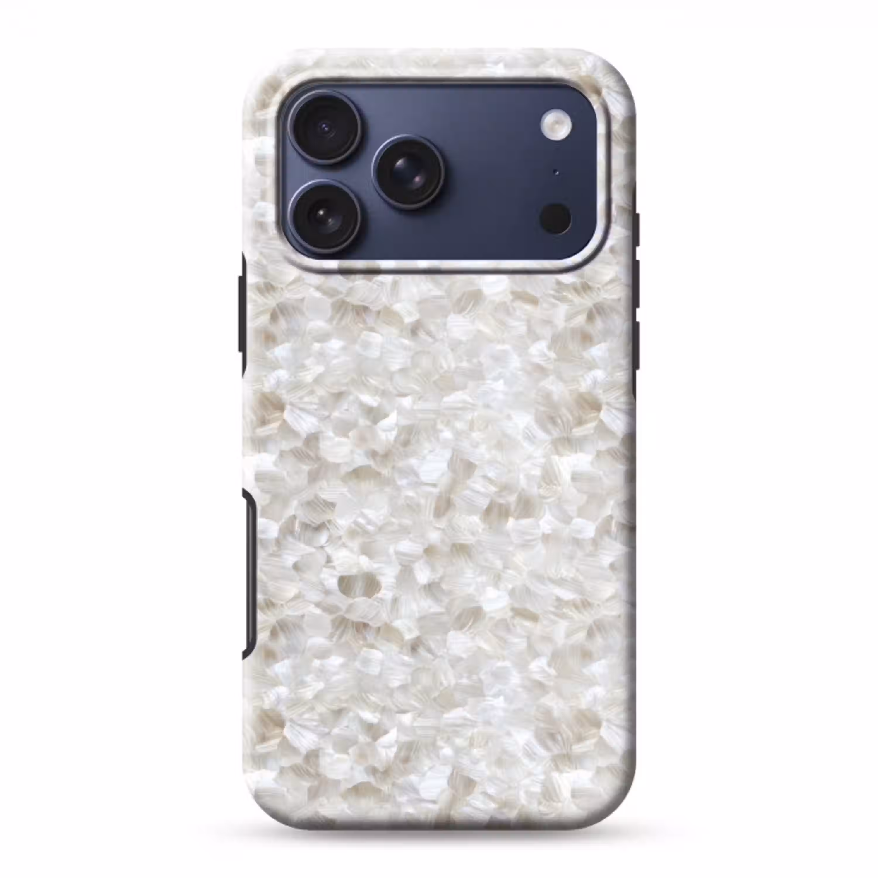 Wit - Penseelstreken - Reliëfeffect Toughcase MagSafe Apple iPhone 17 Pro Max klein 1019 -3d