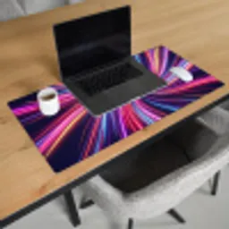 Abstract - Swirl - Futuristic - Neon Muismat XXL klein -sfeer1