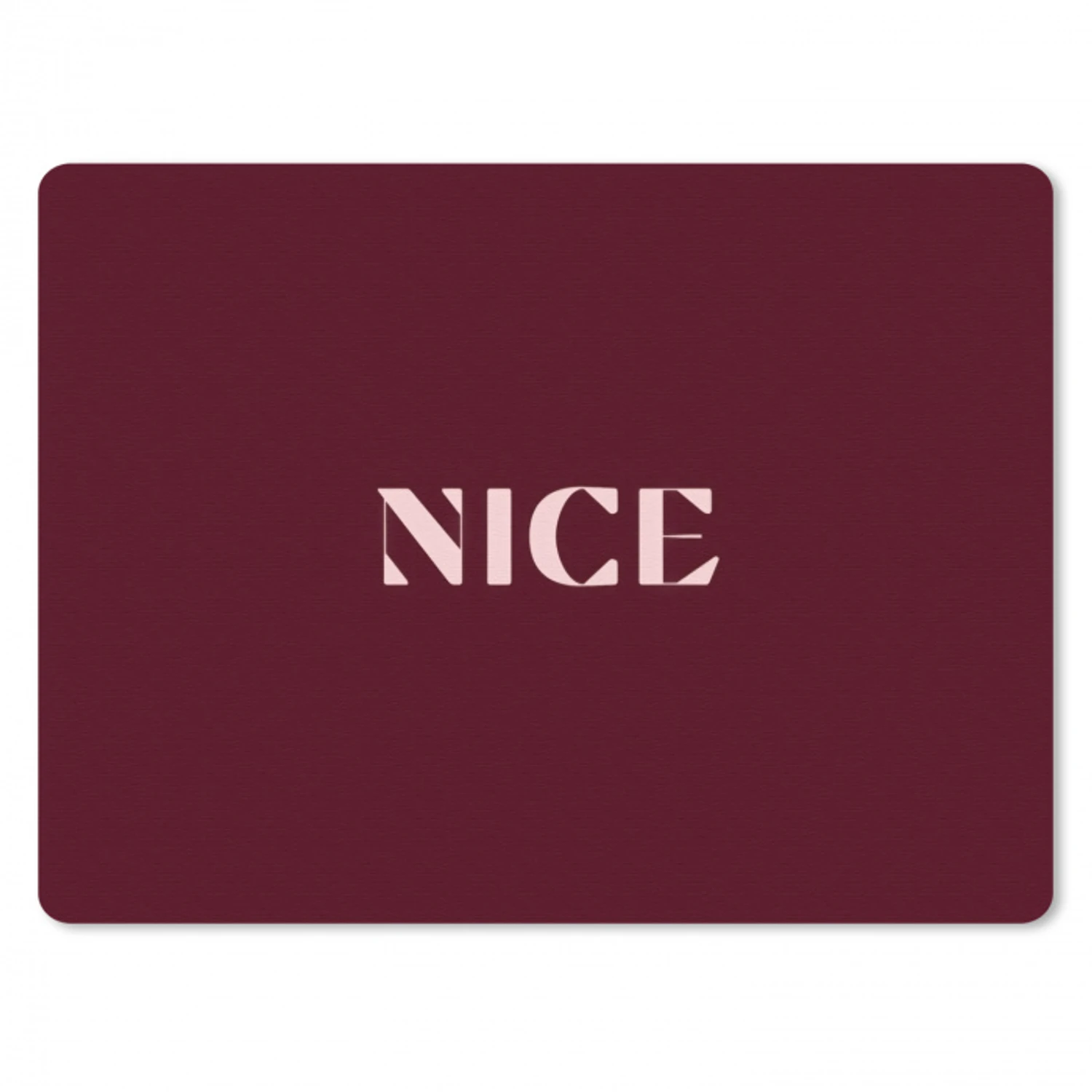 Nice - Bordeaux - Roze muismat rubber klein -3d