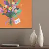 Kaartje - Boeket - Bloemen PET vilt klein -sfeer6_closeup
