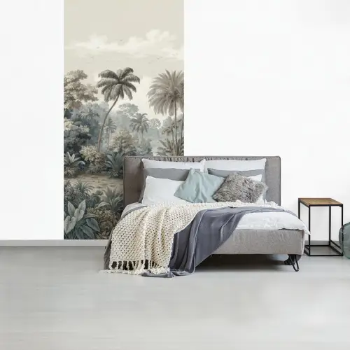 Tropisch - Landschap - Illustratie fotobehang vinyl groot -slaapkamer