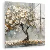 Boom - Bloemen - Wit - Natuur - Kunst plexiglas 5mm klein -zzzproduct_nieuw