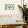 Bladeren - Flamingo - Bloemen - Jungle tuinposter los doek klein -sfeer7