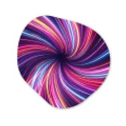 Abstract - Swirl - Futuristic - Neon Wandcirkel Organisch Forex 3mm klein -3d