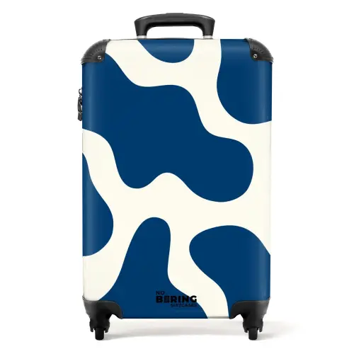 Abstract - Blauwe vormen NBS - Handbagage koffer - Kinderen Unisex middel -productfoto_recht