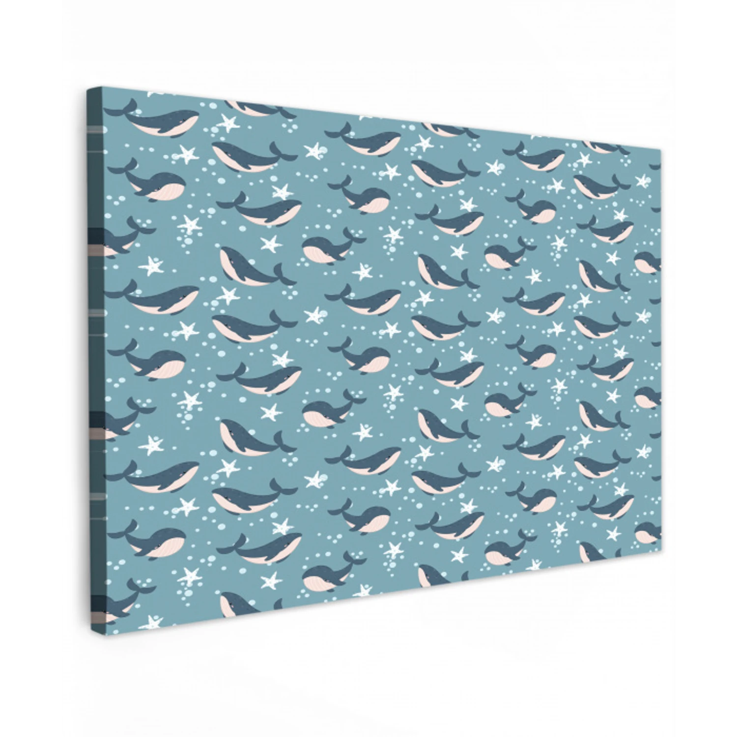 Klein - Oceaan - Walvis - Zeester Tuinposter op houten frame 2 cm dik klein 845 -3d