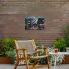 Mozaïek - Walvis - Koraal - Water Tuinposter op houten frame 2 cm dik klein -sfeer3