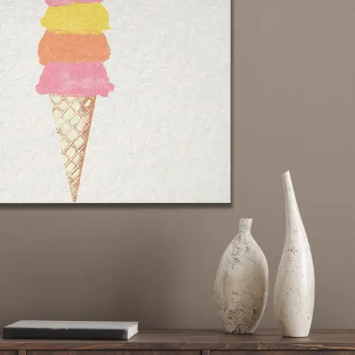 Schepijs - Hoorntje - Illustratie - Minimalistisch PET vilt klein -sfeer6_closeup