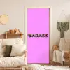 Felroze - Badass - Panterprint - Schaduw deurposter klein -sfeer2