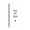 Pluk het geluk - Quotes - Spreuken aluminium wit klein -3d