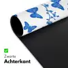 Vlinder - Bloemen - Blauw Muismat XXL klein 681 -sfeer2