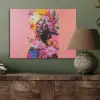 Kleurrijk - Bloemen - Vrouw - Zon PET vilt klein -sfeer2
