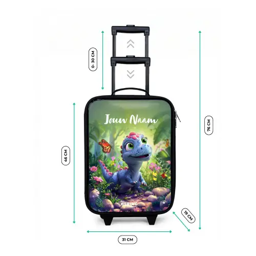 Donny Dino Kinderkoffer - Zwart klein -productfoto_formaten