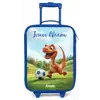 Voetbal - Dino - Sport Kinderkoffer - Blauw klein -zz3dotto