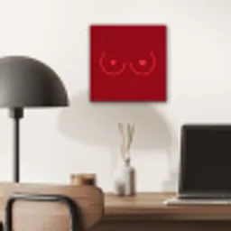 Minimalistisch - Lijnillustratie - Rood aluminium wit klein -sfeer5
