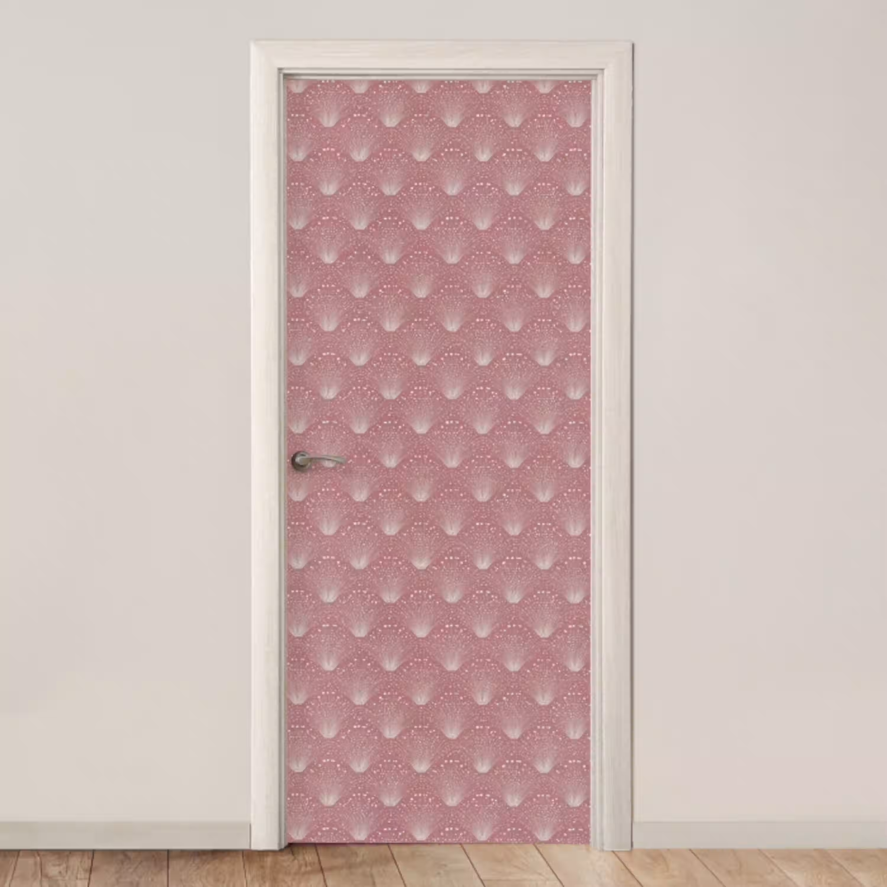 Trendy - Patroon - Roze deurposter klein 289 -3d_beige