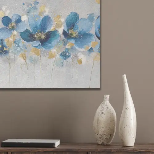 Bloemen - Blauw - Abstract PET vilt klein -sfeer6_closeup